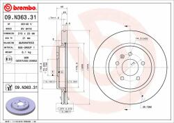BREMBO Disc frana BREMBO 09. N363.31