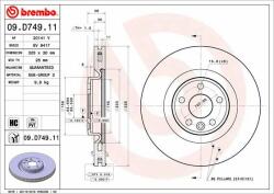 BREMBO Disc frana BREMBO 09. D749.11 - automobilus