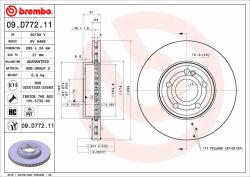 BREMBO Disc frana BREMBO PRIME LINE - UV Coated 09. D772.11 (09.D772.11)