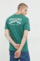 Billabong pamut póló zöld, nyomott mintás - zöld S - answear - 14 990 Ft