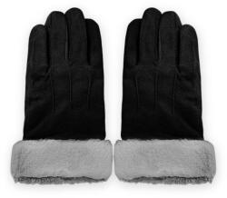 Hurtel Manusi Touchscreen, Cu Blana, Winter Gloves, Alb si Negru