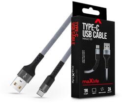 MaxLife OEM001955 USB kábel 1 M USB A USB C Fekete, Szürke (TF-0176)