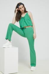 Tommy Hilfiger blúz pamutból zöld, női, sima - zöld XL
