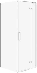 Cersanit Jota S160-006 sarok zuhanykabin, jobbra, zsanéros ajtó, 6 mm-es üveg, átlátszó üveg, krómozott profil, 80x80x195 cm