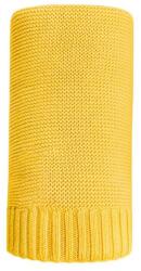 New Baby - Bambusz kötött takaró 100x80 cm sárga