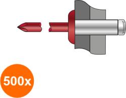 Bralo Set 500 x Pop-nituri Standard Cap Bombat Negru Aluminiu Otel-4 x 8 Ral 9005 (COR-500XBR.101C01400813S)