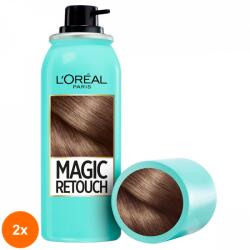L'Oréal Set 2 x Spray Instant L'Oreal Paris Magic Retouch pentru Camuflarea Radacinilor Crescute, 3 Saten , 75 ml