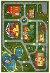 Delta Carpet Covor Dreptunghiular pentru Copii, 80 x 150 cm, Verde, Kolibri Model Drumulete 11061 (11061-130-0815)
