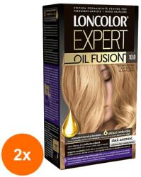 LONCOLOR Set 2 x Vopsea de Par Permanenta fara Amoniac Loncolor Expert Oil Fusion 10.0 Blond Deschis, 100 ml