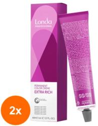 Londa Professional Set 2 x Vopsea de Par Permanenta Londa Professional Extra Rich, 8/0 Blond Deschis, 60 ml
