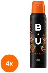 B.U. Set 4 x Deodorant Spray BU Trendy, Femei, 150 ml