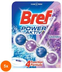 Bref Set 5 x Odorizant Toaleta Bref Power Aktiv Lavanda, 50 g (ROC-5xMAG1009884TS)