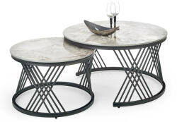  Dohányzóasztal szett Houston 2011 (Fekete + Szürke márvány)