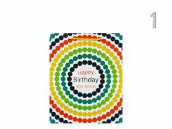 Ajándéktasak Happy Birthday színes glitteres közép 18x10x23cm 4féle 02832