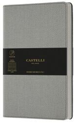 CASTELLI Jegyzetfüzet A/6 vonalas CASTELLI 96 lapos puhafedeles gumis Harris szürke (QC2D9-628)
