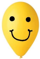 Léggömb 30cm-es 10db/csomag smiley sárga (11-PRINTSARGASMIL)