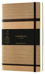 CASTELLI Jegyzetfüzet A/6 vonalas CASTELLI 96 lapos puhafedeles gumis Tatami Beige Cappuccino