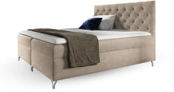 Wilsondo GULIETTE kárpitozott boxspring ágy matracokkal 160x200 - bézs