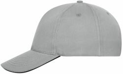 Daiber Șapcă clasică 5 panele bumbac organic MB6238 - Deschisă gri / neagră (MB6238-1792583)