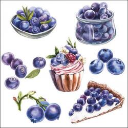 Ambiente Blueberries papírszalvéta 33x33cm, 20db-os