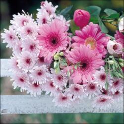 Ambiente Gerberas papírszalvéta 33x33cm, 20db-os - szep-otthon