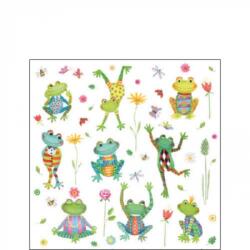 Ambiente Happy Frogs papírszalvéta 25x25cm, 20db-os