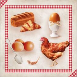 Ambiente Breakfast papírszalvéta 33x33cm, 20db-os - szep-otthon