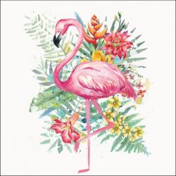 Ambiente Tropical Flamingo papírszalvéta 33x33cm, 20db-os