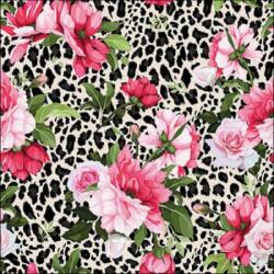 Ambiente Roses on Leopard Print papírszalvéta 33x33cm, 20db-os