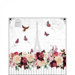 Ambiente Romantic Paris papírszalvéta 25x25cm, 20db-os