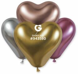 Gemar Balon cromat inimioare 25 cm Shiny mix 25 buc