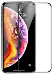 Baseus Folie Compatibila cu iPhone 11 Pro Max, Compatibila cu iPhone XS Max, Sticla Securiza 3D cu Rama Rigida Extra-Rezistenta 0, 3 mm, Negru