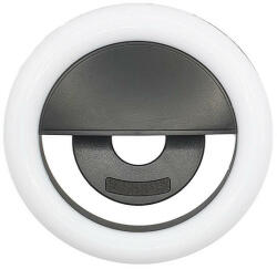  Selfie Ring Light, Lampa Portabila cu LED, Selfie Telefon, Lumina RGB, Negru