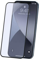 Baseus Set 2 x Folie Compatibila cu iPhone 12 Mini, 0.23 mm, Filtru Protectie Raze UV, Baseus, cu Rama, Negru