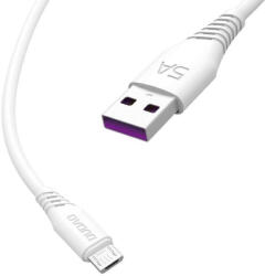 Dudao Cablu date Micro USB - USB, Dudao, Fast Charging, 5A, 1m, Alb