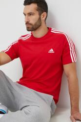 Adidas pamut póló piros, mintás, IC9339 - piros S