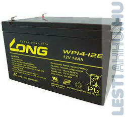 Long 12V 14Ah (6-DZM-12) Elektromos kerékpár akkumulátor (WP14-12SE)