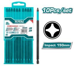 TOTAL Set 10 biti de impact PH2x150mm, Total TACIM16PH263 (TACIM16PH263) Surubelnita
