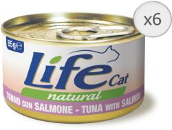 Life Pet Care nedves macskaeledel, tonhal és lazac, 6 x 85 g