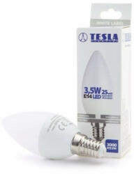 TESLA - LED CL143530-2, Gyertyagyertya izzó, E14, 3, 5W, 230V, 249lm, 25 000h, 3000K meleg fehér