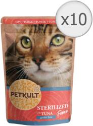 PETKULT Sterilized nedves macskaeledel, tonhal, 10x100g