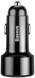 Baseus Magic USB + USB-C autós töltő, QC 4.0, PD, 45W (fekete) (CCMLC20C-01) - scom
