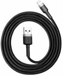 Baseus Cafule 2.4A Lightning USB-kábel 1 m (szürke-fekete) (CALKLF-BG1)