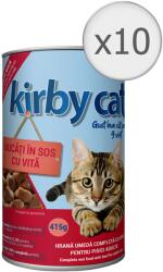 Kirby Cat Nedves macskaeledel, Marha, 10x415g
