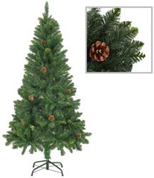 vidaXL Brad de Crăciun artificial cu conuri de pin, verde, 150 cm (284314)