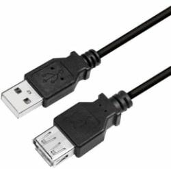 LogiLink CU0010B USB-A apa - USB-A anya hosszabbító kábel fekete 2m
