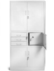 JAN NOWAK FILIP | 1024 II Fém iratszekrény széffel és fiókokkal / SZÜRKE színben (1024)