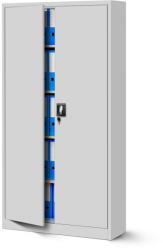 JAN NOWAK JAN H 43 | Fém iratszekrény szürke, 4 polcos - lapraszerelt (43)