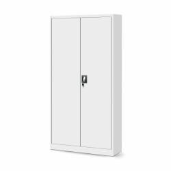 Jan Nowak® | TOMASZ fém polcos iratszekrény ajtókkal és személyes kis szekrénnyel / Fehér (993)