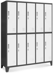 Jan Nowak® BARTEK 10 rekeszes öltözőszekrény lábakon / Antracit-fehér (979)
